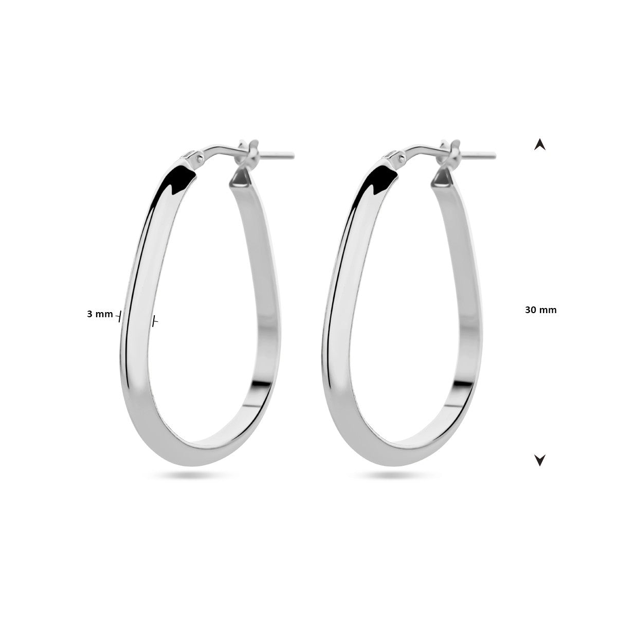 Zilver Gerhodineerd Oorringen 1338740 - PansiteNederland.nl