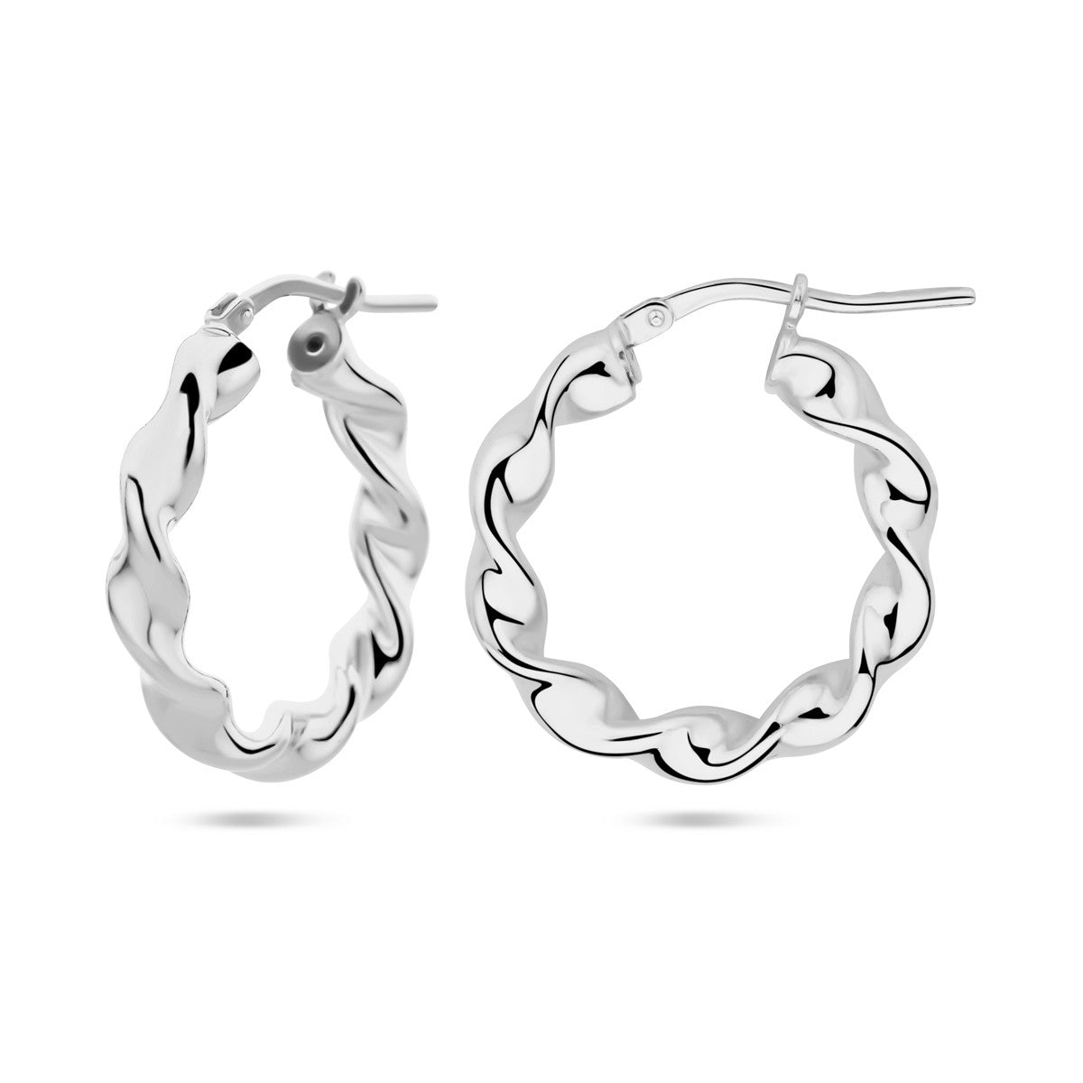 Zilver Gerhodineerd Oorringen Gedraaide Buis 1338741 - PansiteNederland.nl