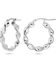 Zilver Gerhodineerd Oorringen Gedraaide Buis 1338741 - PansiteNederland.nl
