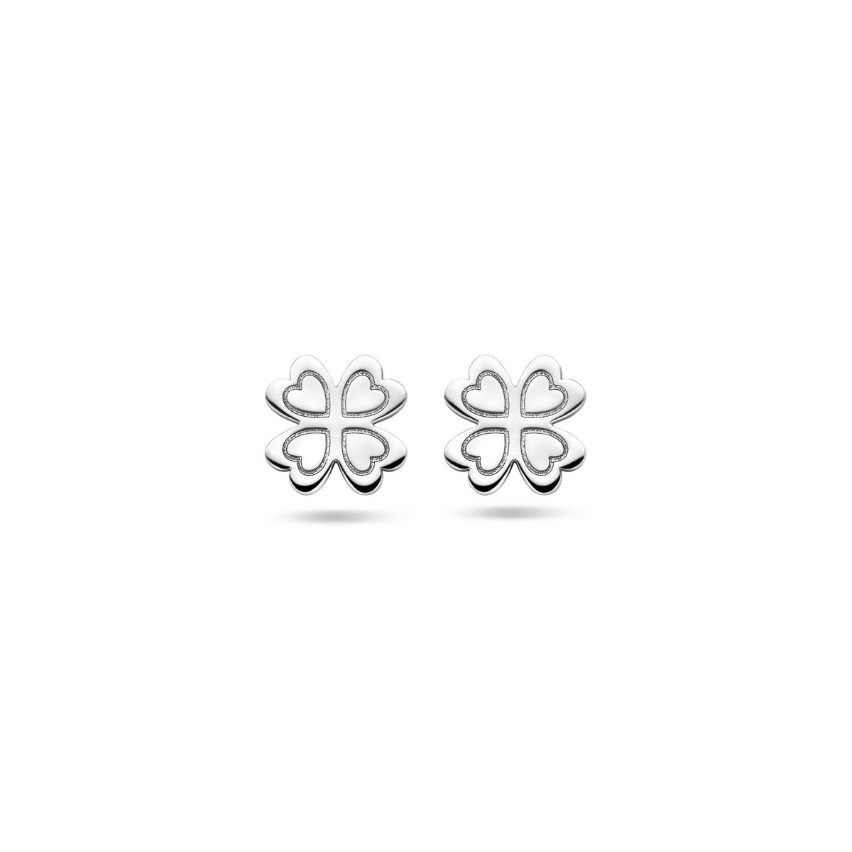 Zilver Gerhodineerd Oorknoppen Klavertje 1338751 - PansiteNederland.nl