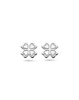 Zilver Gerhodineerd Oorknoppen Klavertje 1338751 - PansiteNederland.nl