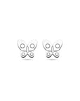 Zilveren oorknoppen vlinder - 1338753