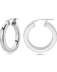 Zilver Gerhodineerd Oorringen Vlakke Buis 1338756 - PansiteNederland.nl