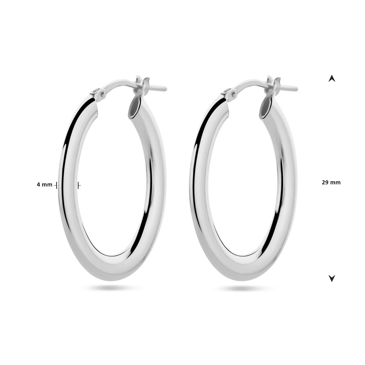 Zilver Gerhodineerd Oorringen 1338757 - PansiteNederland.nl