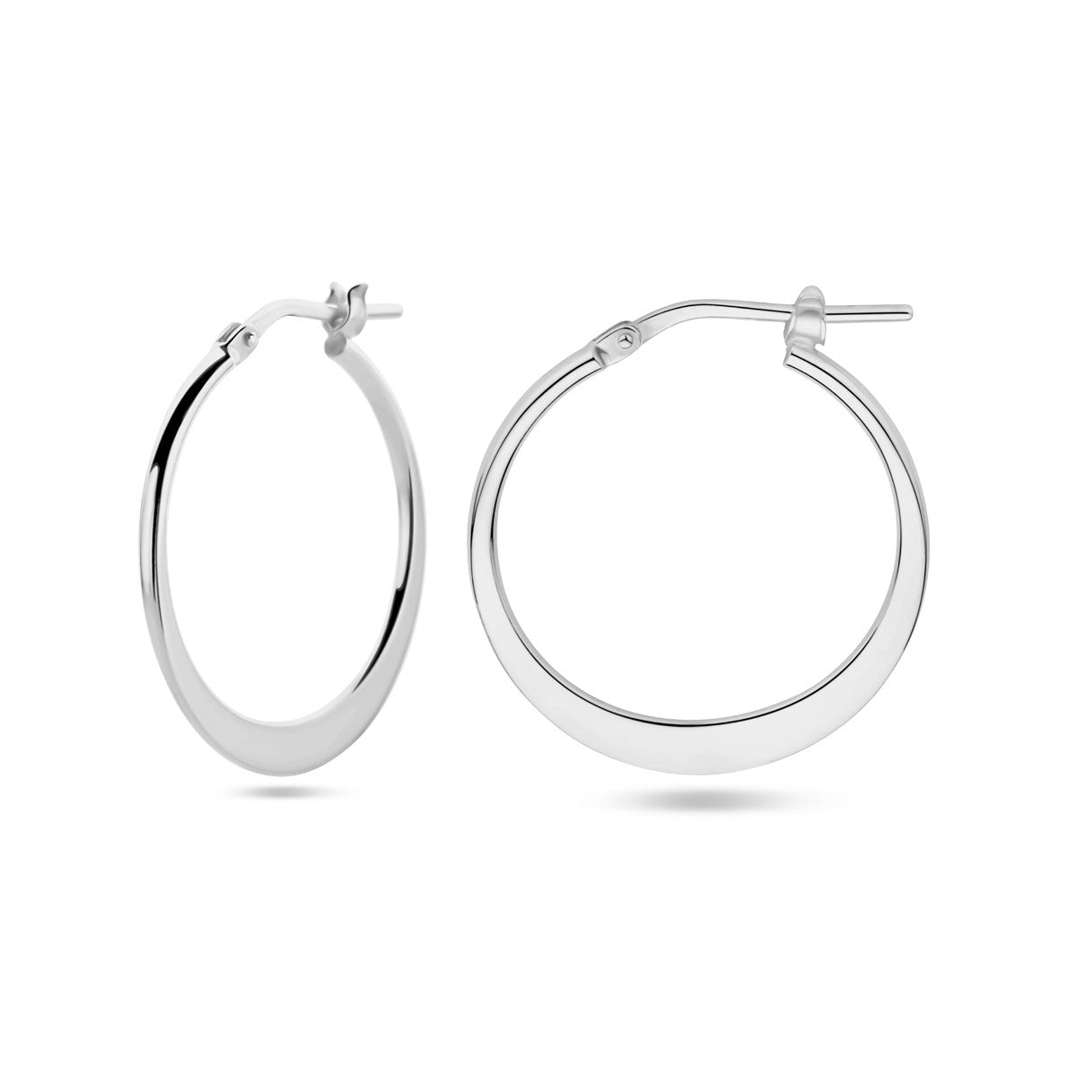 Zilver Gerhodineerd Oorringen Spitse Buis 1338759 - PansiteNederland.nl