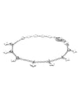 Zilver Gerhodineerd Armband Vlinders 13 + 3 Cm 1338762