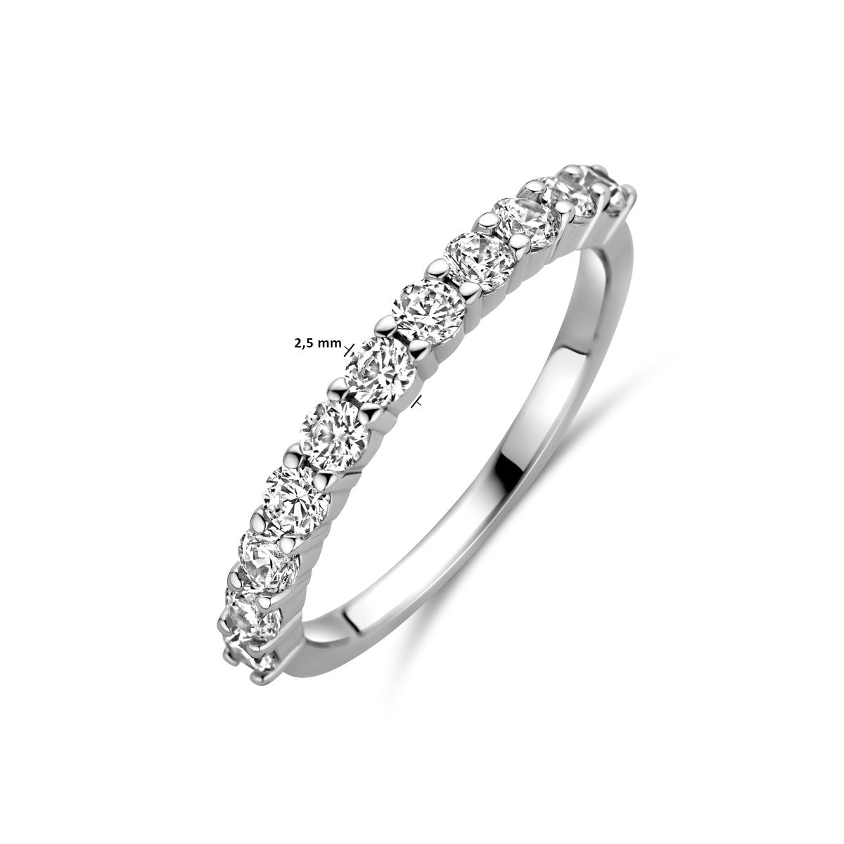 Gerhodineerd Zilver Ring Met Zirkonia 1338774 - PansiteNederland.nl