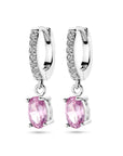 Zilver Gerhodineerd Klapoorringen Wit En Roze Zirkonia 1338784 - PansiteNederland.nl