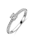 Gerhodineerd Zilver Ring Met Zirkonia 1338789 - PansiteNederland.nl