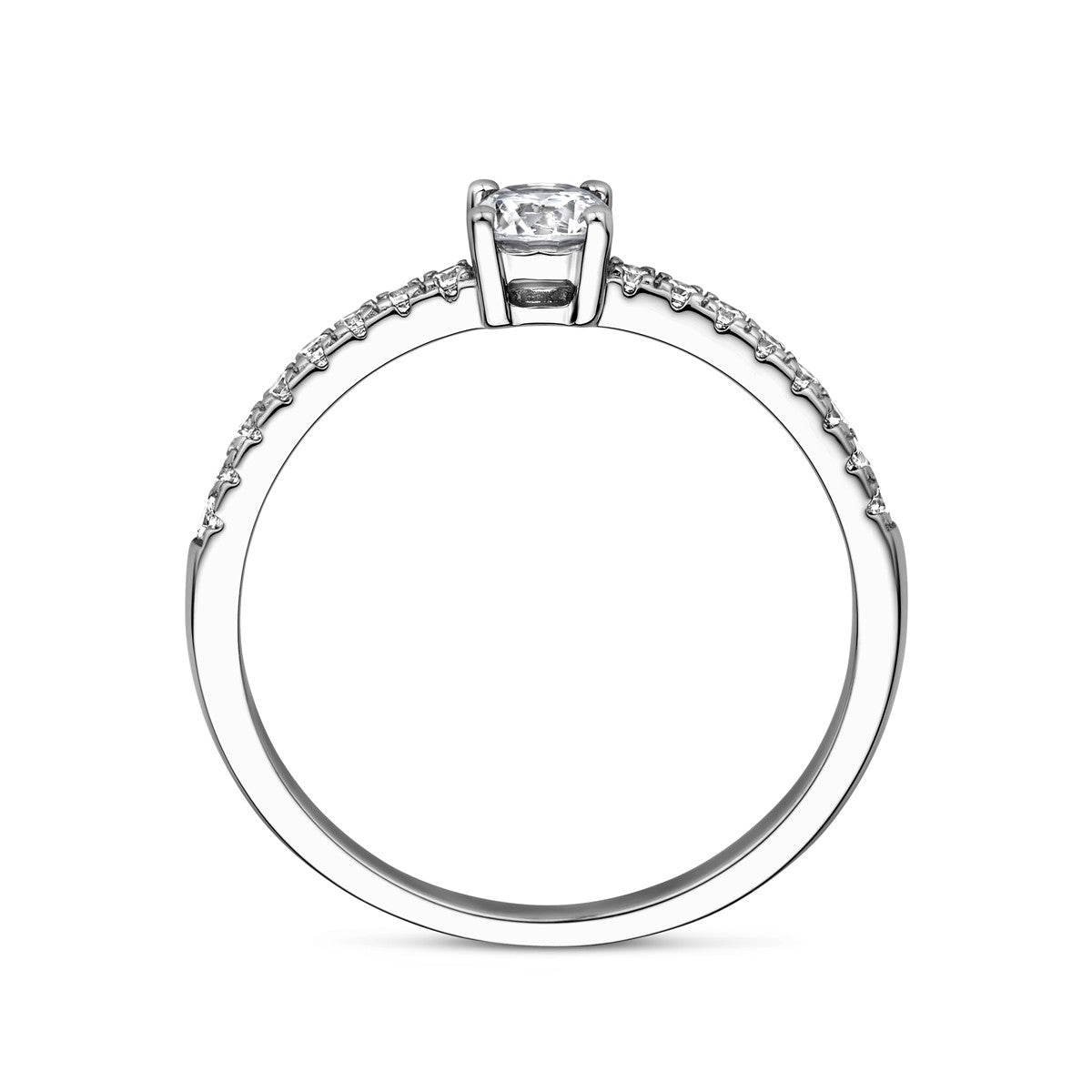 Gerhodineerd Zilver Ring Met Zirkonia 1338789 - PansiteNederland.nl