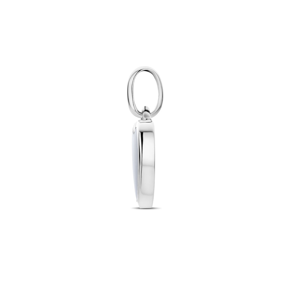 zilver gerhodineerd hanger hartje onyx 1338817 - PansiteNederland.nl