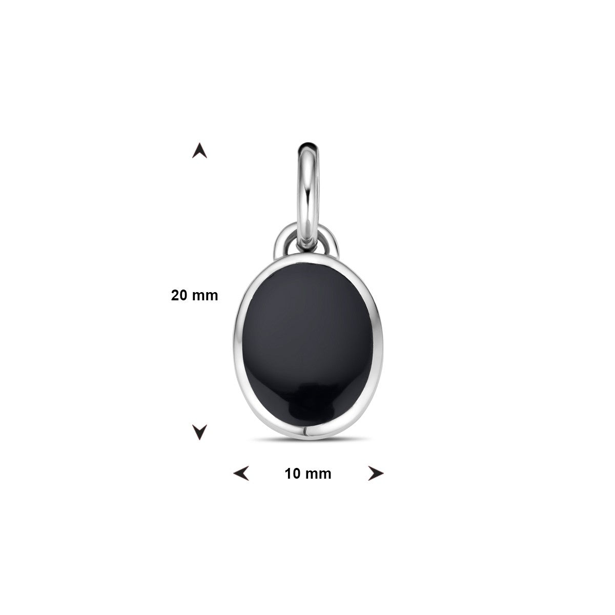 zilver gerhodineerd hanger onyx 1338820 - PansiteNederland.nl