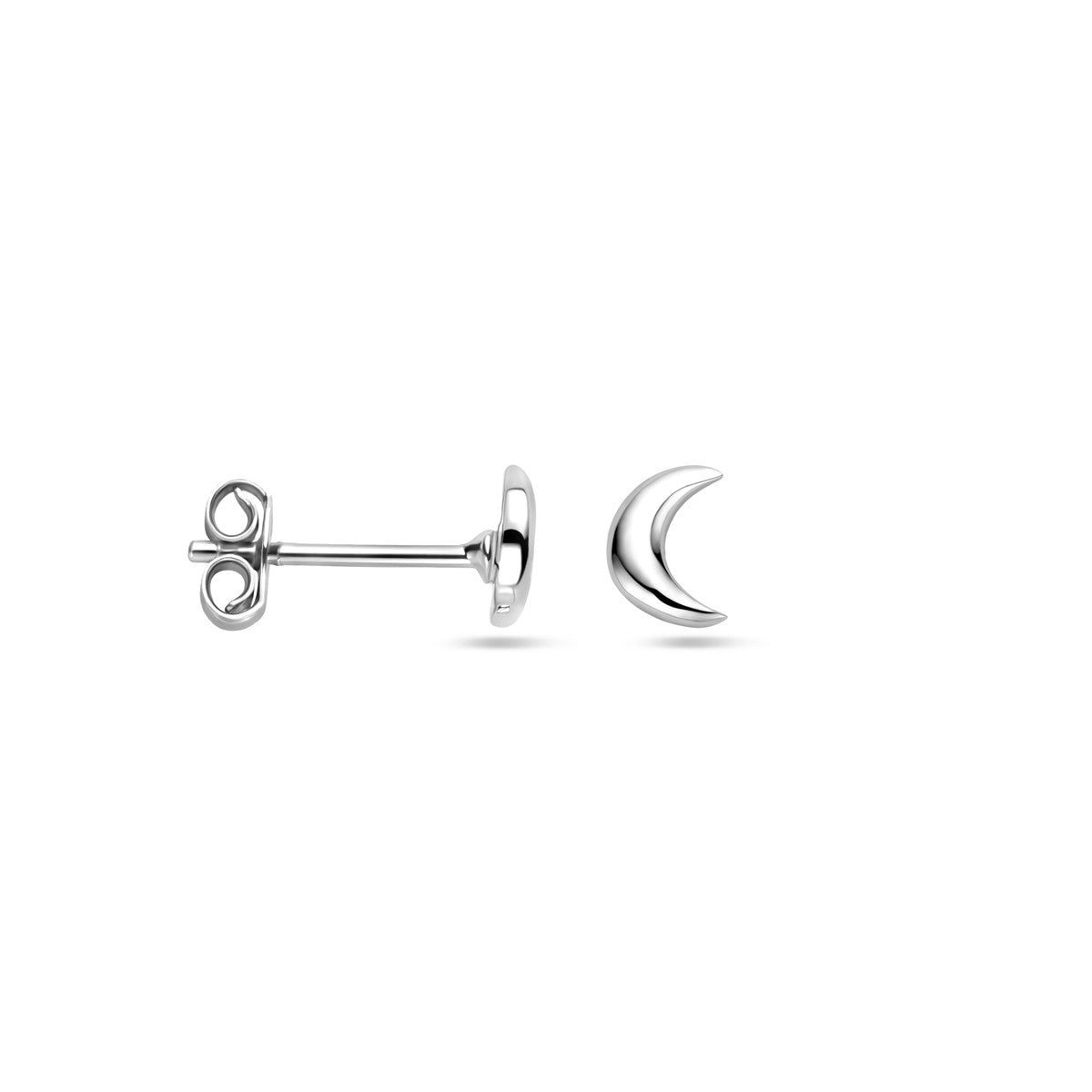 Zilver Gerhodineerd Oorknoppen Maan 1338833 - PansiteNederland.nl