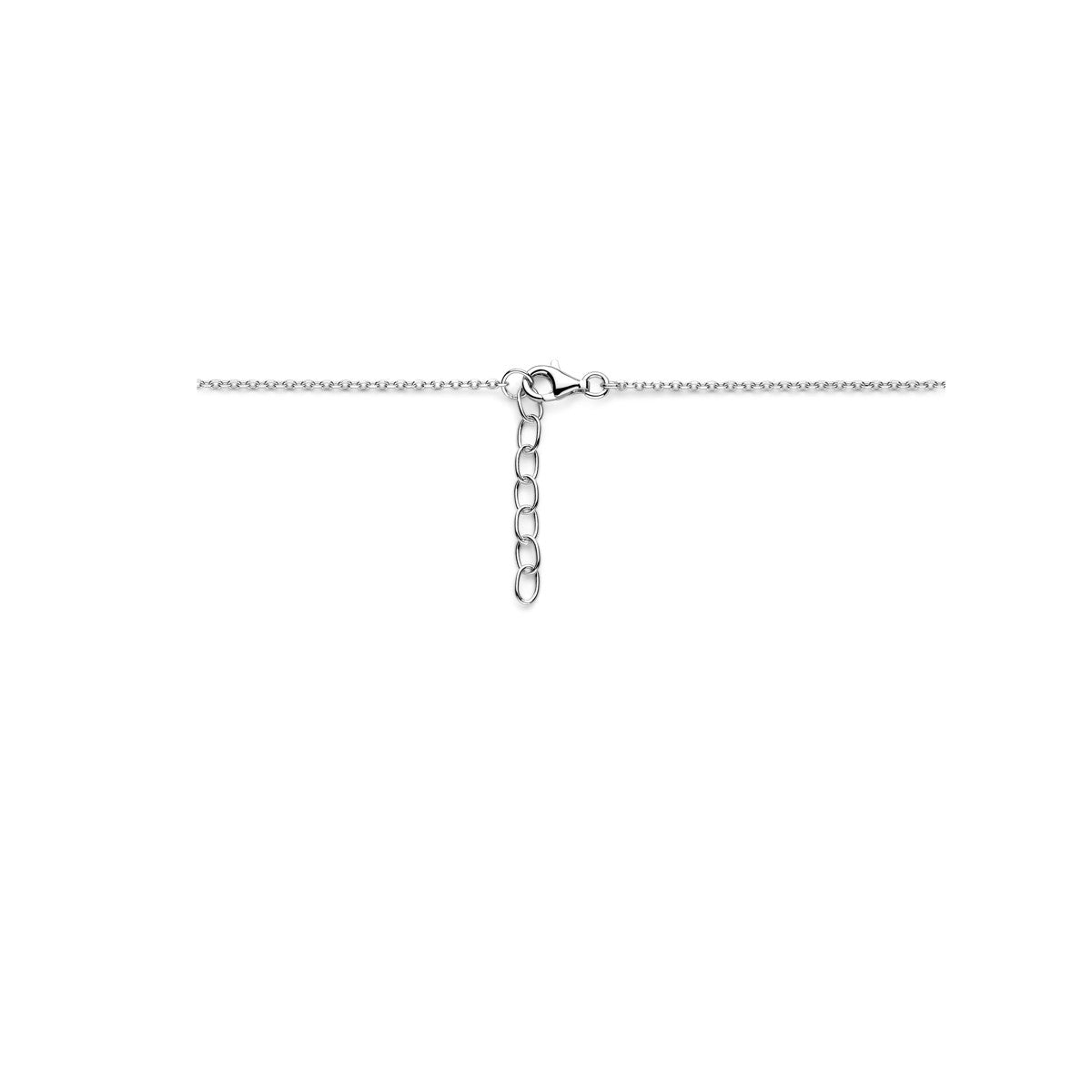 zilver gerhodineerd collier zirkonia 43 + 3 cm 1338898 - PansiteNederland.nl