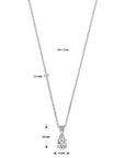 zilver gerhodineerd collier zirkonia 43 + 3 cm 1338898 - PansiteNederland.nl