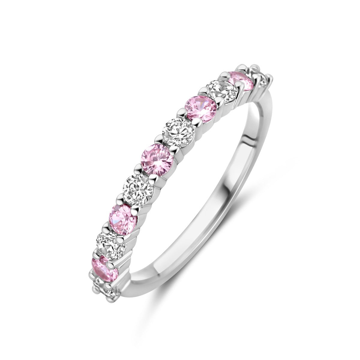 Gerhodineerd Zilver Ring Wit En Roze Met Zirkonia 1338901 - PansiteNederland.nl