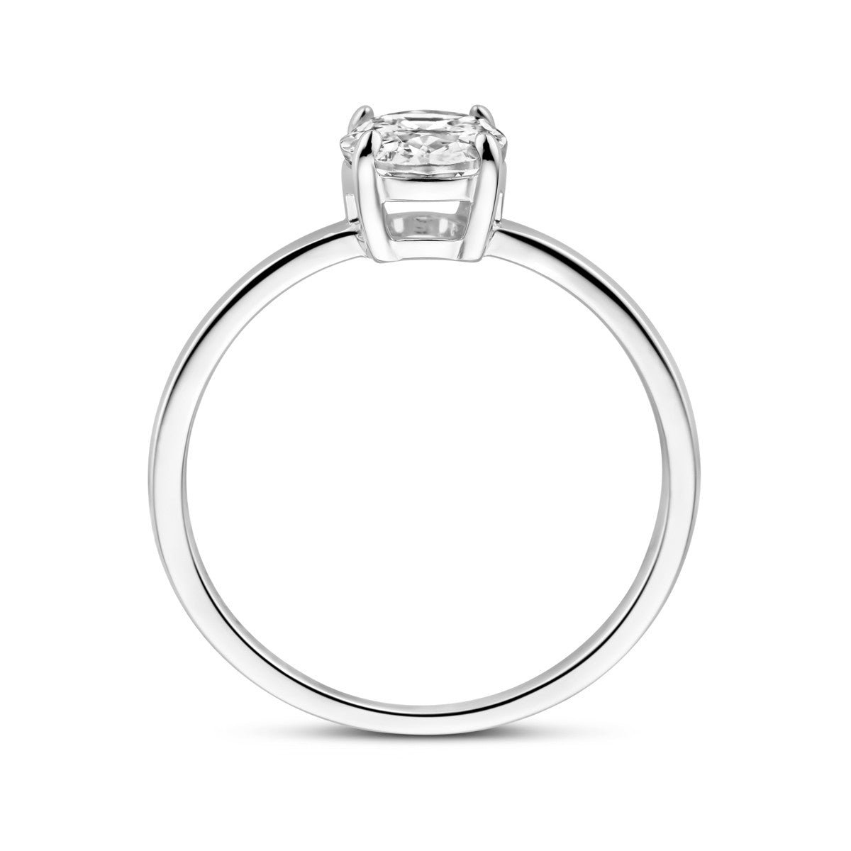 Gerhodineerd Zilver Ring Met Zirkonia 1338906 - PansiteNederland.nl
