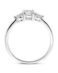 Gerhodineerd Zilver Ring Trilogie Met Zirkonia 7 X 5 Mm 1338911 - PansiteNederland.nl