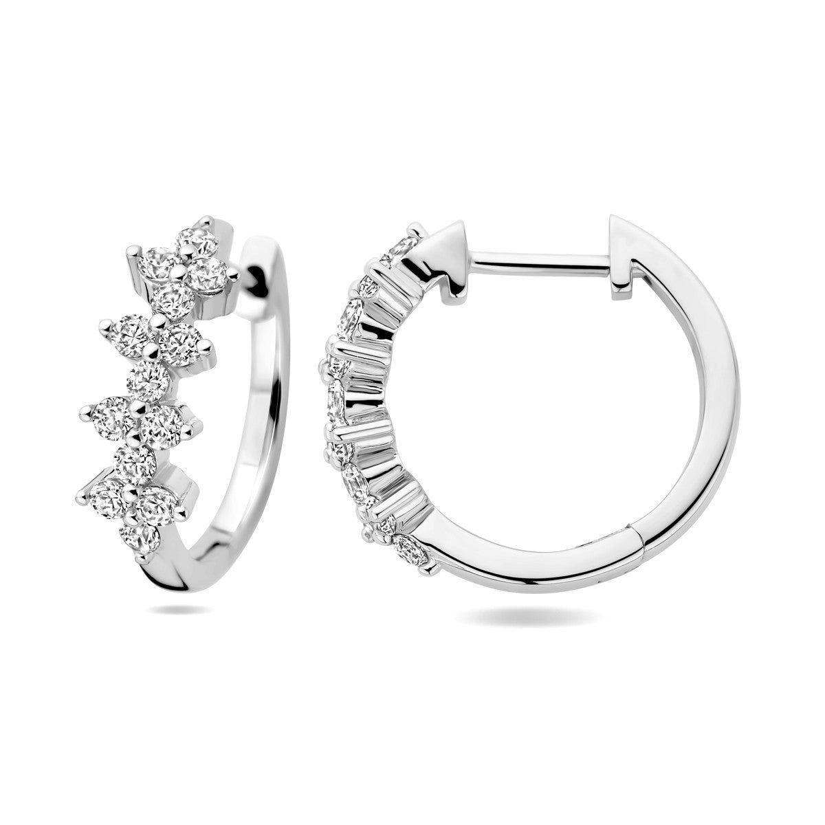 Zilver Gerhodineerd Oorringen Zirkonia 1338922 - PansiteNederland.nl