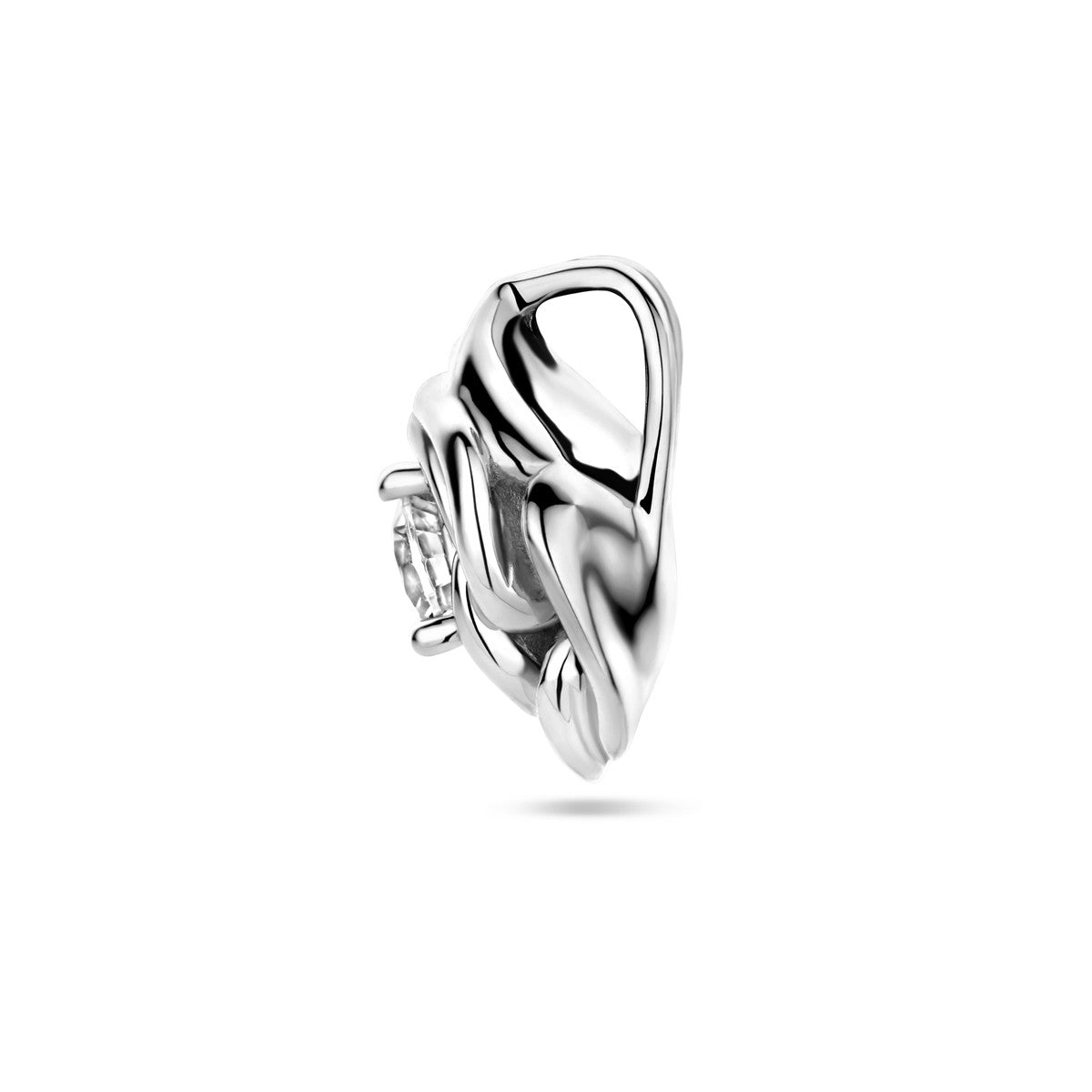 zilver gerhodineerd hanger roos zirkonia 1338923 - PansiteNederland.nl