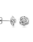 Zilver Gerhodineerd Oorknoppen Roos Zirkonia 1338924 - PansiteNederland.nl