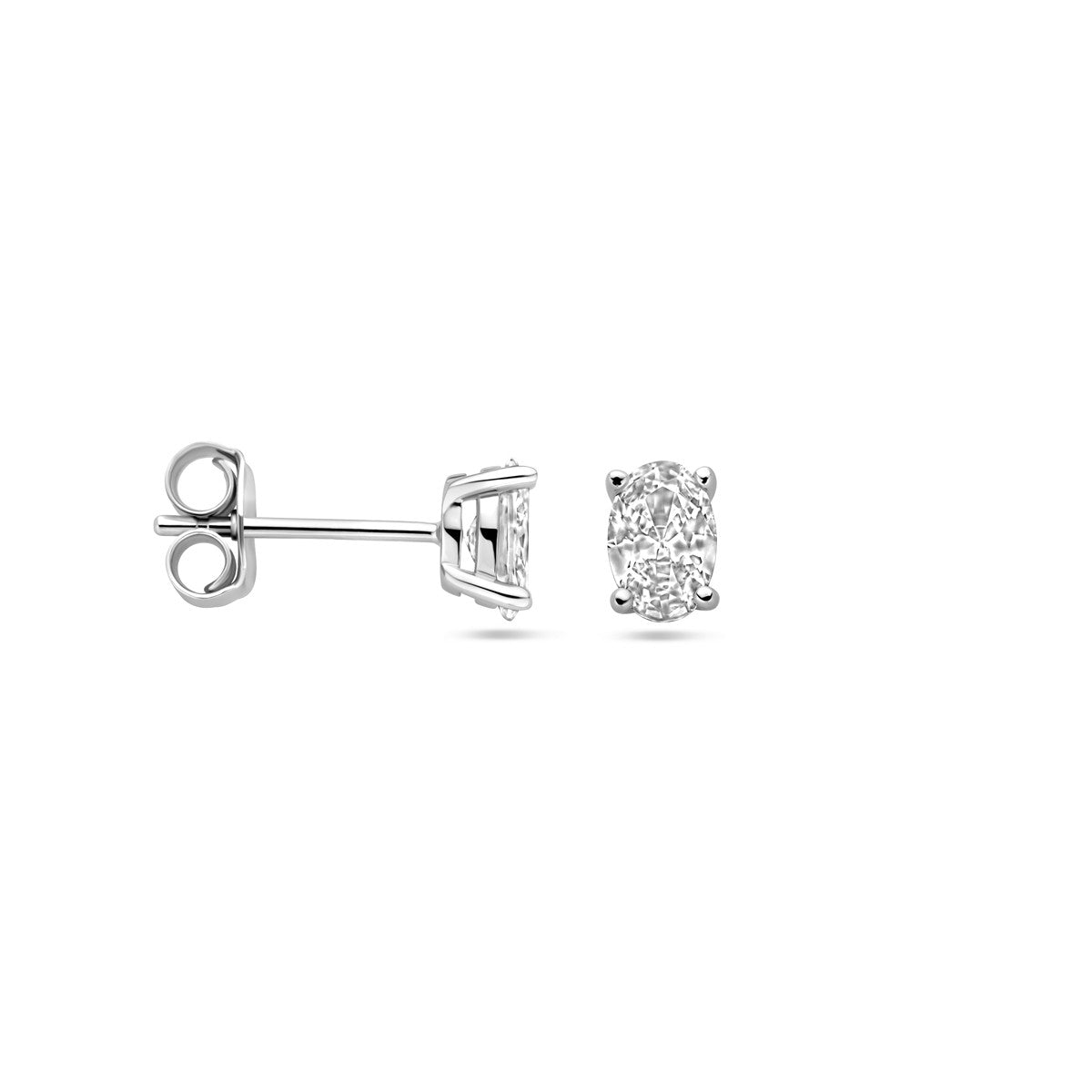 Zilver Gerhodineerd Oorknoppen Zirkonia 1338931 - PansiteNederland.nl