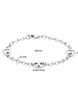 Zilver Gerhodineerd Armband 8,0 Mm 18,5 Cm 1338945
