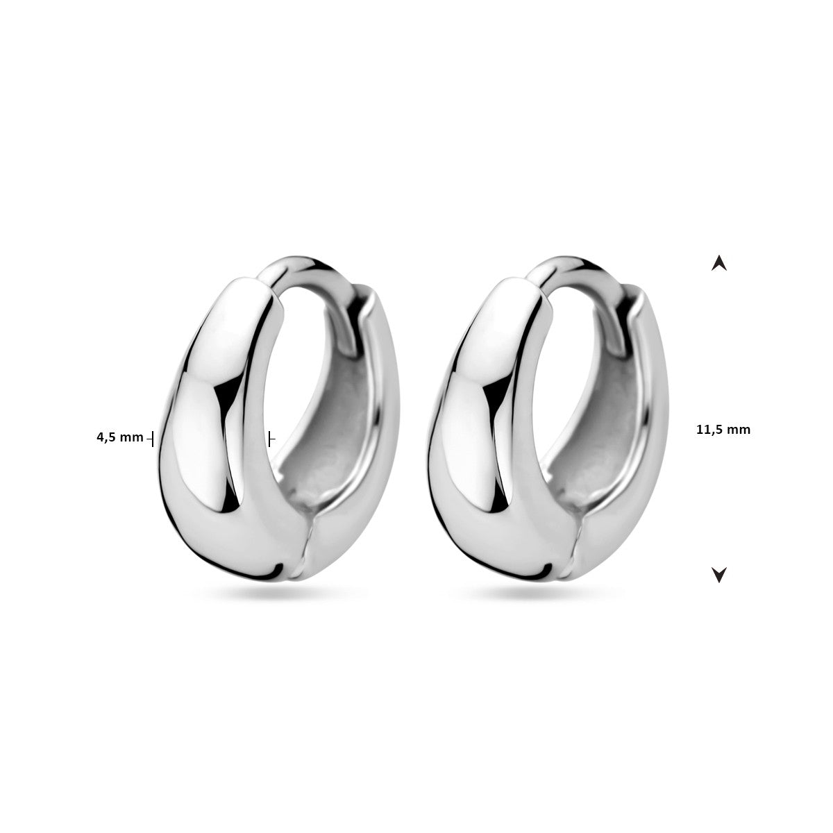 Zilver Gerhodineerd Klapoorringen 11,5 Mm 1338946 - PansiteNederland.nl