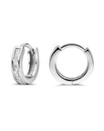 Zilver Gerhodineerd Klapoorringen Zirkonia 10 Mm 1338991 - PansiteNederland.nl