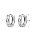 Zilver Gerhodineerd Klapoorringen Zirkonia 10 Mm 1338991 - PansiteNederland.nl