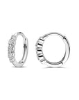 Zilver Gerhodineerd Klapoorringen Zirkonia 11,5 Mm 1338992 - PansiteNederland.nl