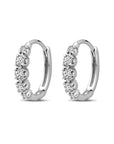 Zilver Gerhodineerd Klapoorringen Zirkonia 14 Mm 1338993 - PansiteNederland.nl
