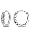 Zilver Gerhodineerd Klapoorringen Zirkonia 14 Mm 1338993 - PansiteNederland.nl