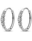 Zilver Gerhodineerd Klapoorringen Zirkonia 18,5 Mm 1338994 - PansiteNederland.nl