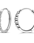 Zilver Gerhodineerd Klapoorringen Zirkonia 18,5 Mm 1338994 - PansiteNederland.nl