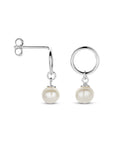 Zilver Gerhodineerd Oorhangers Parel 17 Mm 1338996 - PansiteNederland.nl