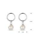 Zilver Gerhodineerd Oorhangers Parel 17 Mm 1338996 - PansiteNederland.nl