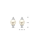 Zilver Gerhodineerd Oorknoppen Parel En Zirkonia 1338998 - PansiteNederland.nl