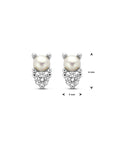 Zilver Gerhodineerd Oorknoppen Parel En Zirkonia 1338999 - PansiteNederland.nl
