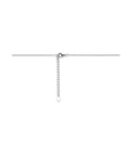 zilver gerhodineerd collier zirkonia 42 + 3 cm 1339001