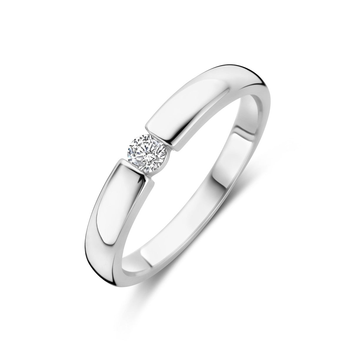 Gerhodineerd Zilver Ring Met Zirkonia 1339004 - PansiteNederland.nl