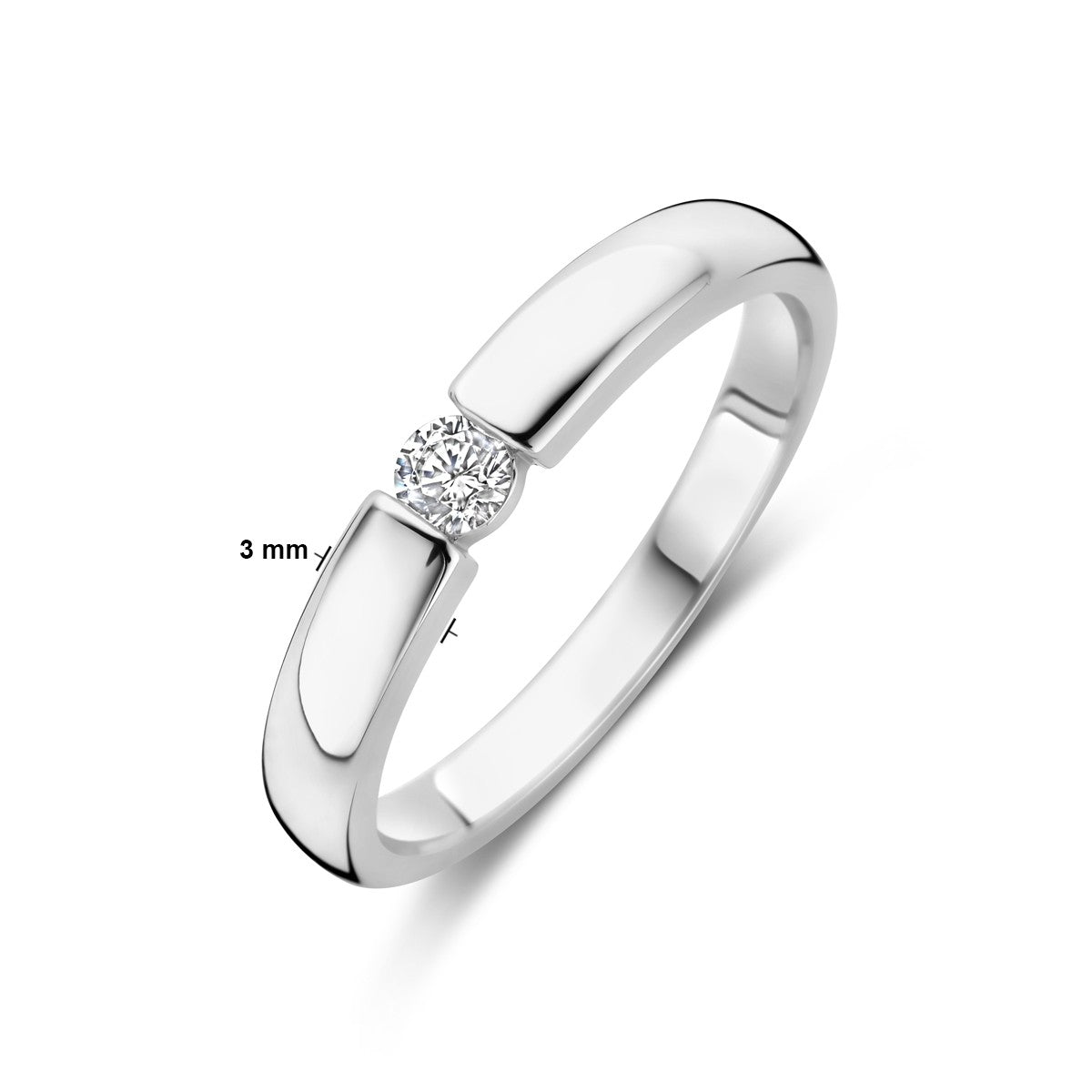 Gerhodineerd Zilver Ring Met Zirkonia 1339004 - PansiteNederland.nl