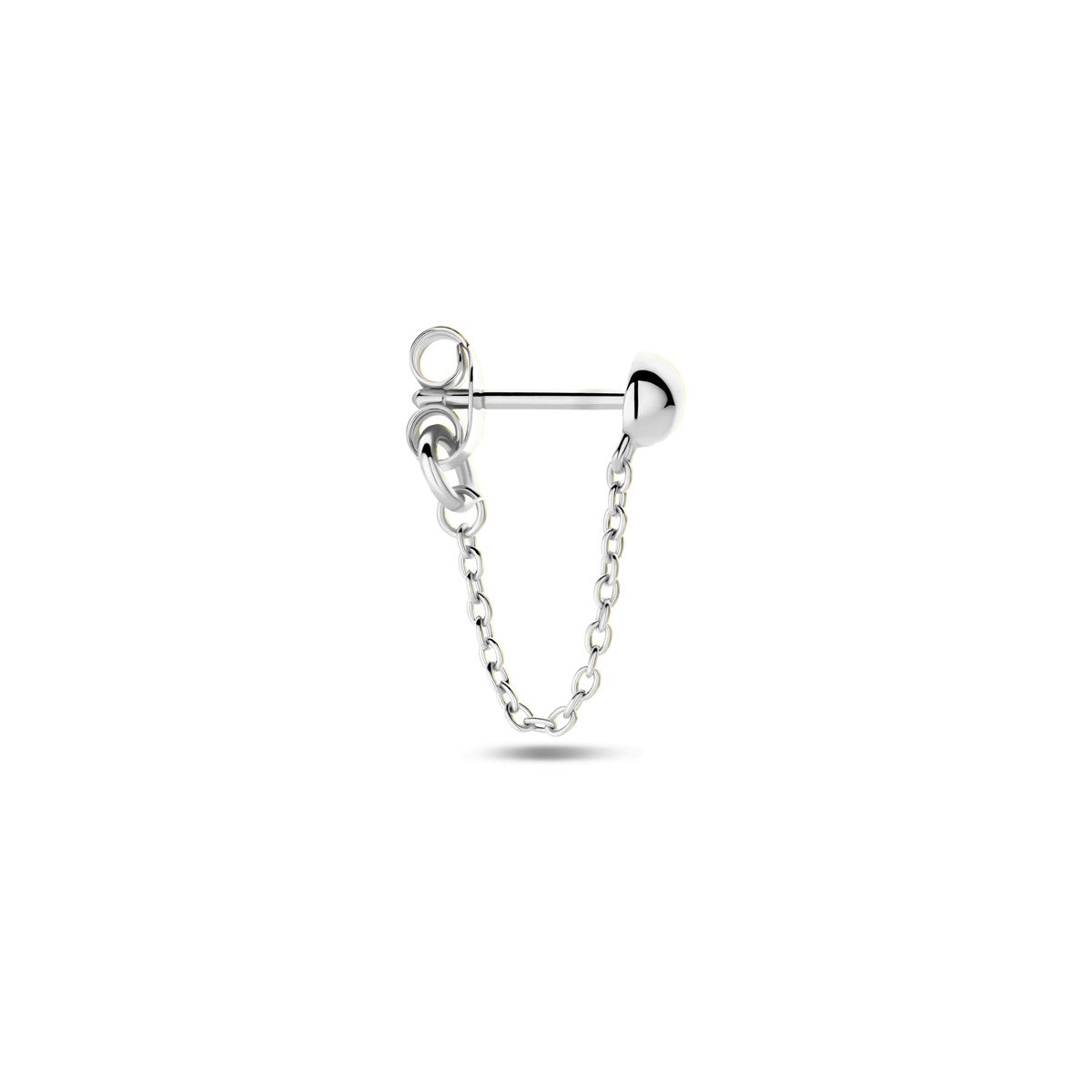 Zilver Gerhodineerd Oorknop Half-Bol Per Stuk 1339009 - PansiteNederland.nl