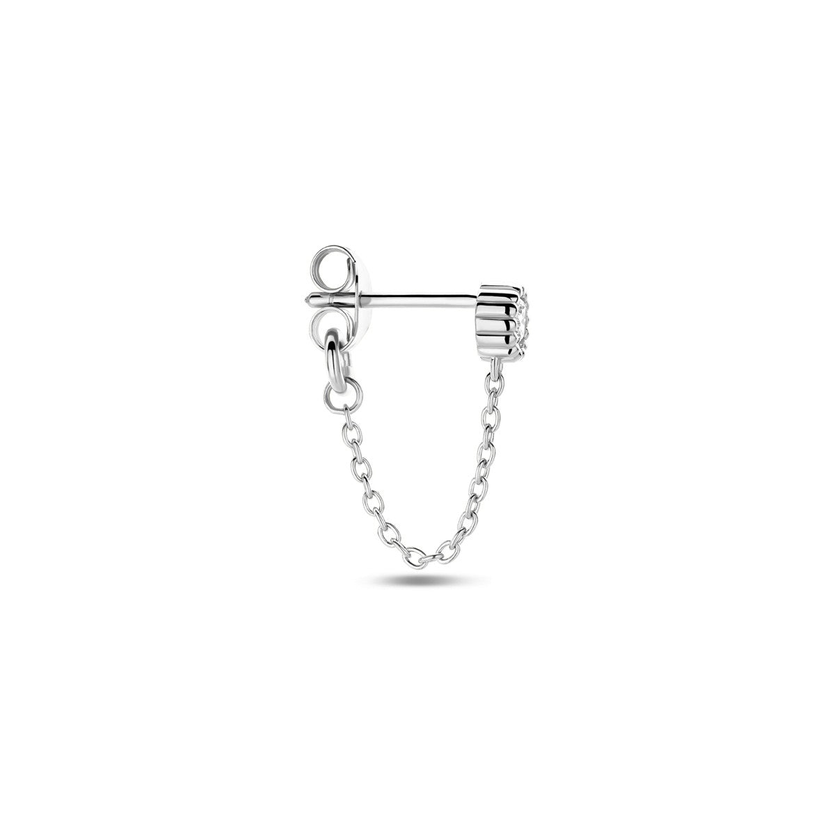 Zilver Gerhodineerd Oorknop Per Stuk Zirkonia 1339010 - PansiteNederland.nl