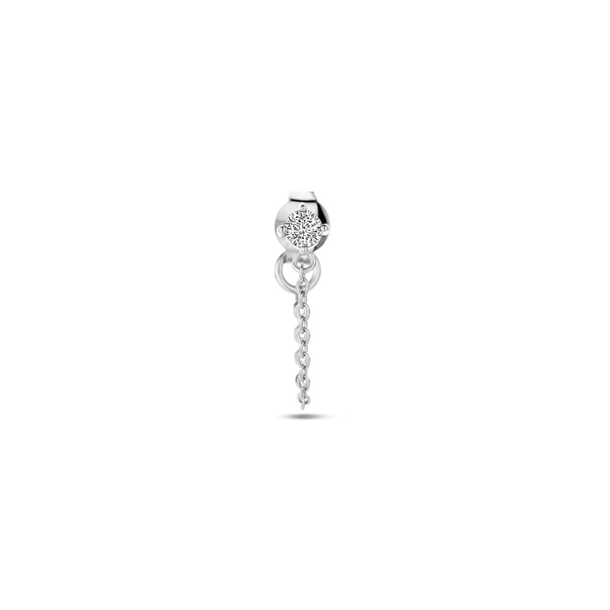 Zilver Gerhodineerd Oorknop Per Stuk Zirkonia 1339011 - PansiteNederland.nl