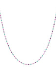 zilver gerhodineerd collier bolletjes gekleurd emaille 36 + 4 cm 1339013 - PansiteNederland.nl