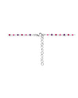 zilver gerhodineerd collier bolletjes gekleurd emaille 36 + 4 cm 1339015