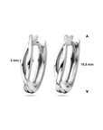 Zilver Gerhodineerd Klapoorringen 1339017 - PansiteNederland.nl