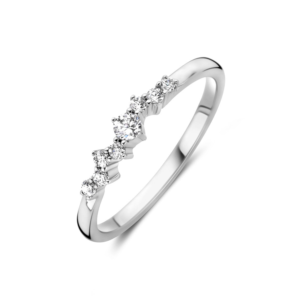 Gerhodineerd Zilver Ring Met Zirkonia 1339019 - PansiteNederland.nl