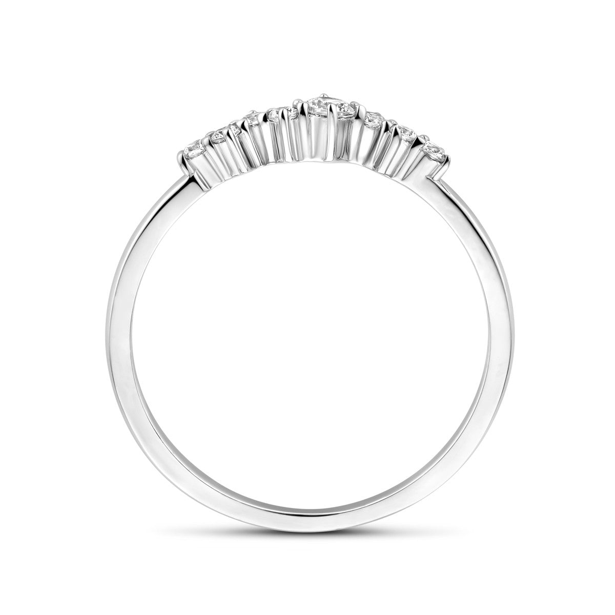 Gerhodineerd Zilver Ring Met Zirkonia 1339019 - PansiteNederland.nl